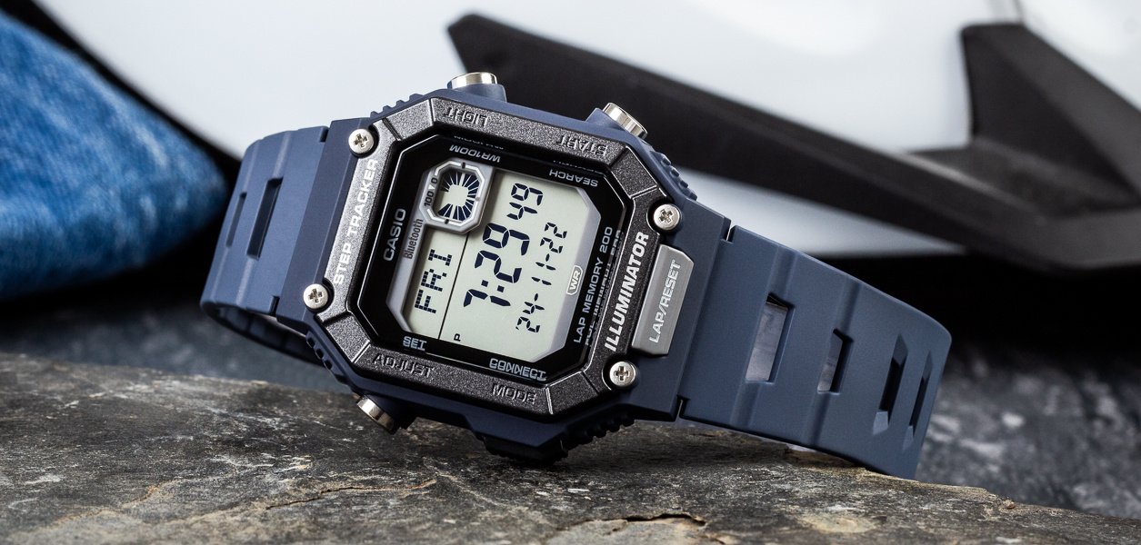 Vyriškas laikrodis CASIO Digital Moonphase WS-B1000-2AVDF – 7